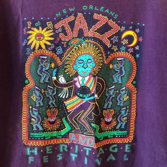 Vintage 1993 New Orleans Jazz & Heritage Festival T-Shirt - Picture 3 of 7